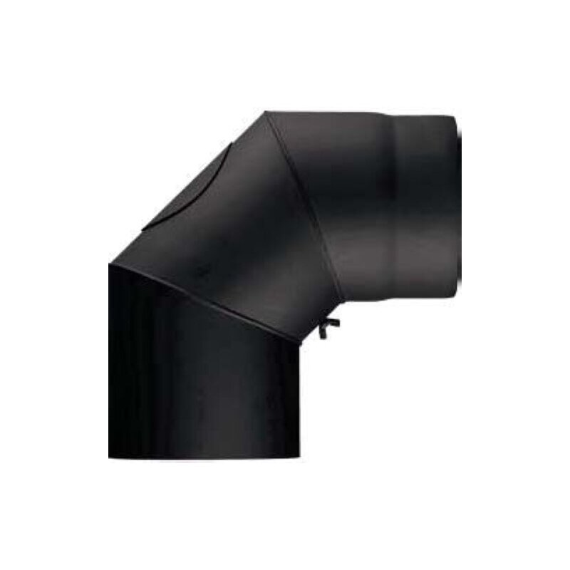 Rauchrohrbogen 90° Ø160 x 2 mm, Farbe schwarz