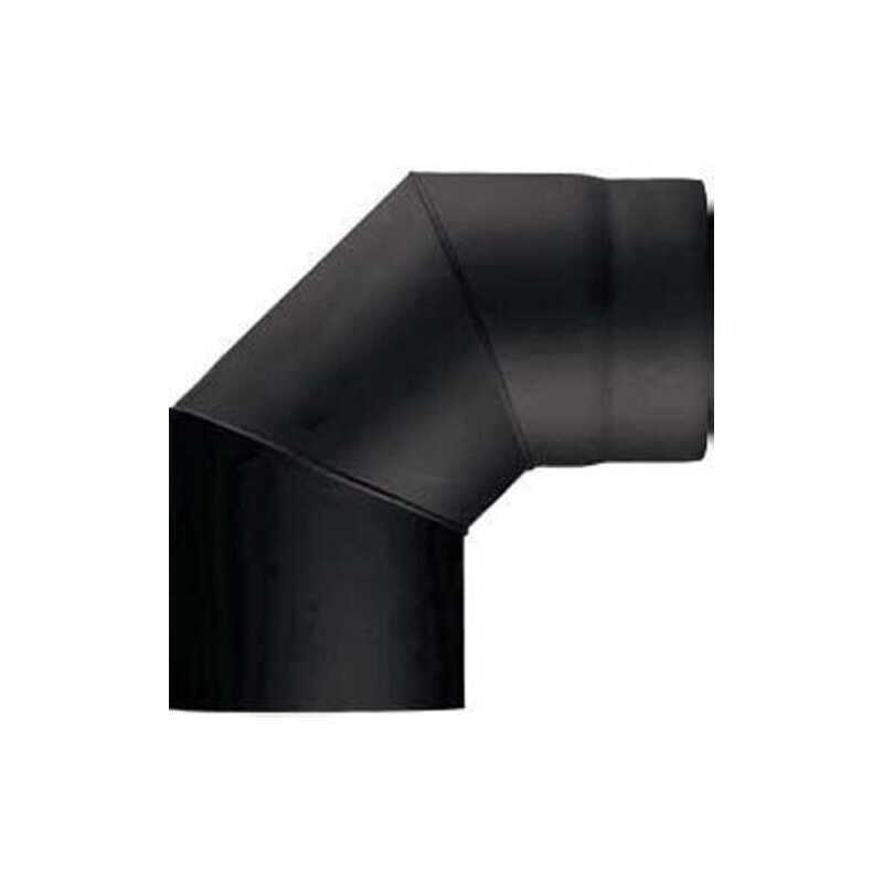 Rauchrohrbogen 90° Ø160 x 2 mm, Farbe schwarz