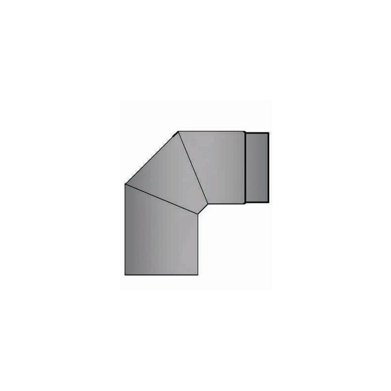 Rauchrohrbogen 90° Ø160 x 2 mm, Farbe schwarz