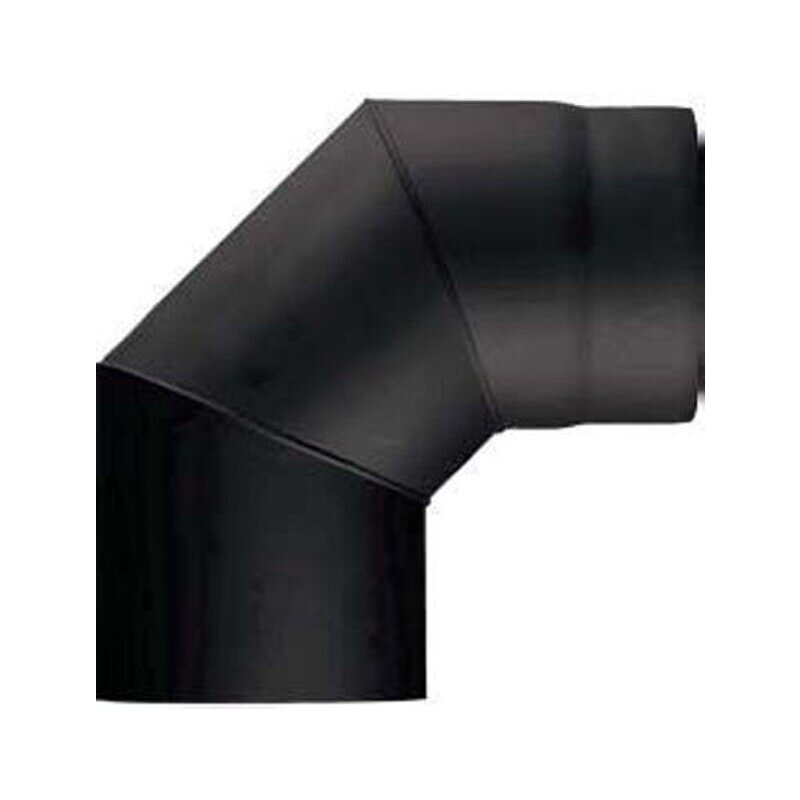 Rauchrohrbogen 90° Ø160 x 2 mm, Farbe schwarz
