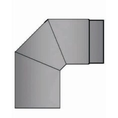 Rauchrohrbogen 90° Ø160 x 2 mm, Farbe schwarz