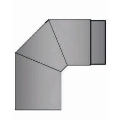 Rauchrohrbogen 90° Ø160 x 2 mm, Farbe schwarz