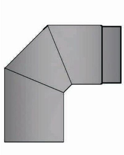 Rauchrohrbogen 90° Ø160 x 2 mm, Farbe schwarz