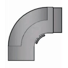 Rauchrohrbogen 90° glatt gezogen Ø150 x 2 mm, Farbe schwarz