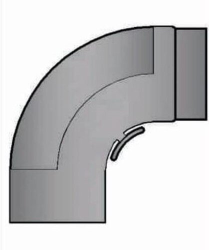 Rauchrohrbogen 90° glatt gezogen Ø150 x 2 mm, Farbe schwarz