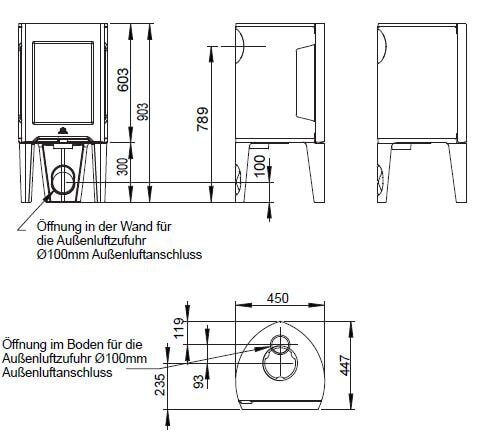 Kaminofen Gussofen Jotul F 163 - 5 kW