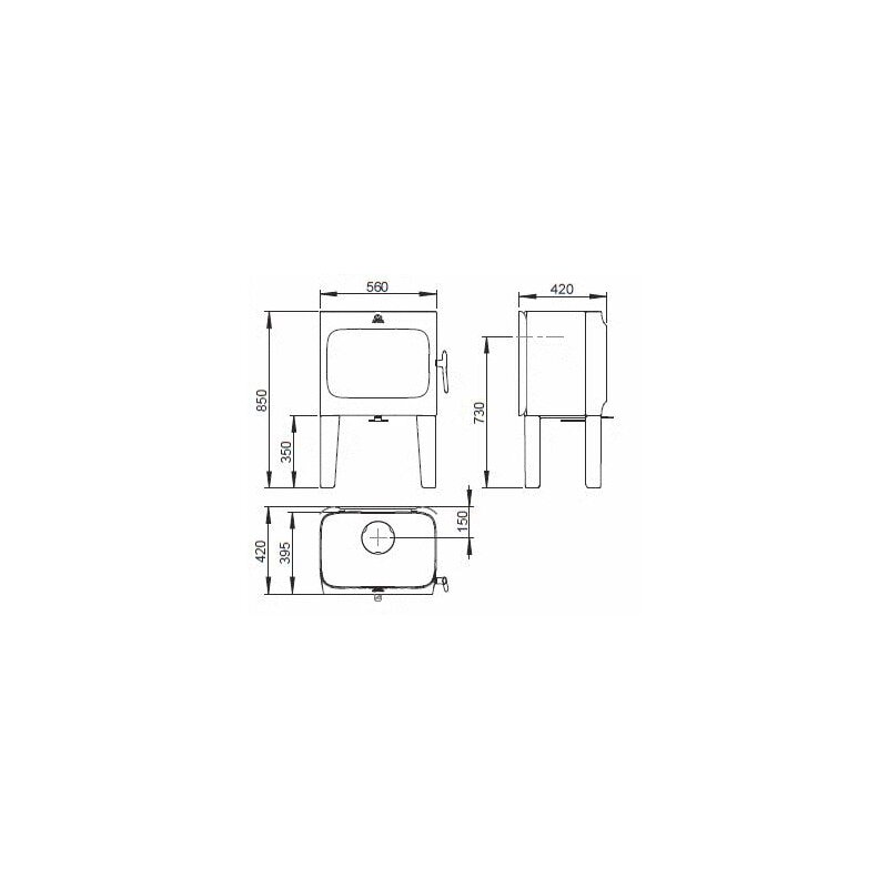 Kaminofen Gussofen Jotul F 305 LL (mit langen Beinen) - 7 kW