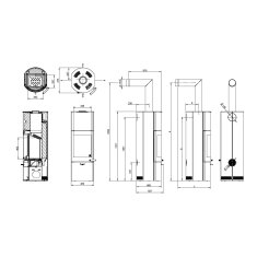 Kaminofen Austroflamm Tower Xtra 2.0 - 4 kW - Gussgrau (Wärmespeicherung)
