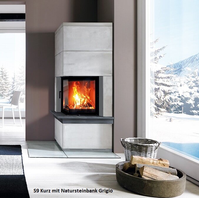 Kaminbausatz Camina S9 Kurz - 7 kW - Speicherkamin