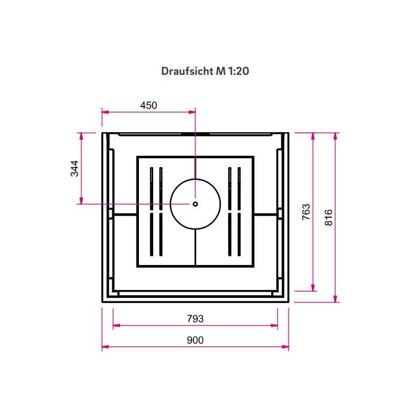 Kaminbausatz Camina S13 - 9 kW - Speicherkamin - schwenkbar