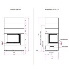 Kaminbausatz Camina S10 - 9 kW - Speicherkamin