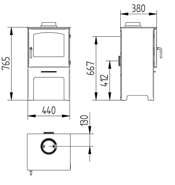 Kaminofen Jydepejsen Country 765 - 5 kW