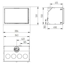 Kamineinsatz Jydepejsen Sigma - 7 kW