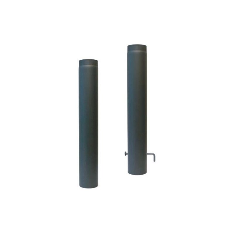 Rauchrohr Ø120 x 1000 x 2 mm, Farbe schwarz