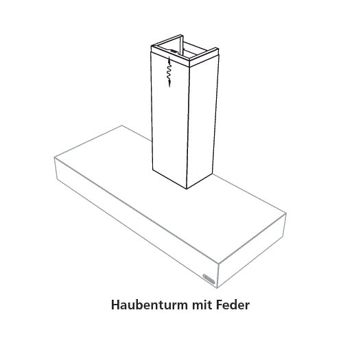Haubenturm - Mit Feder