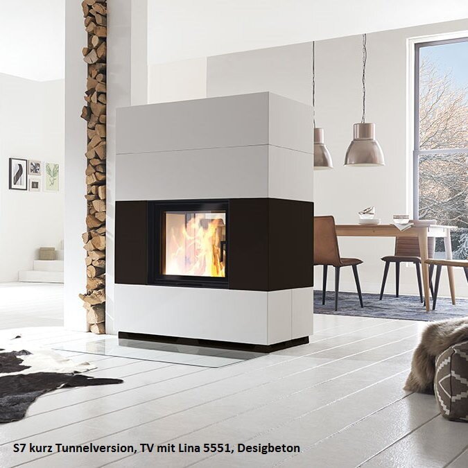 Kaminbausatz Camina S7 Kurz - 7 kW - Speicherkamin