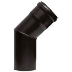 Pelletrauchrohrbogen 2-teilig 45° Ø 100 x 1,2 mm