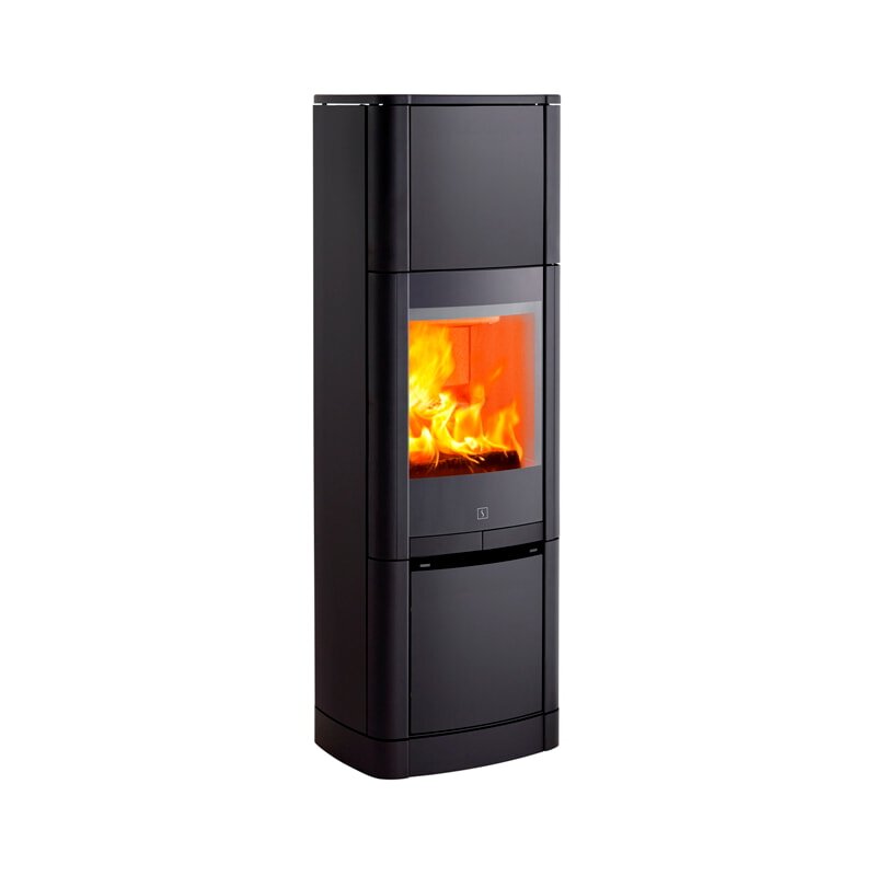 Kaminofen SCAN 65-9 Hightop Stahlmodell ohne Seitenfenster - 6 kW - Schwarz