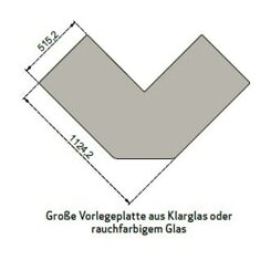 SCAN Vorlegeplatte Klarglas für Scan 80 groß