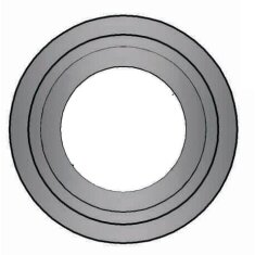 Pellet Wandrosette Ø 100 mit 7 cm Rand