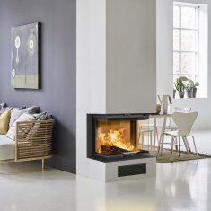 Kamineinsatz SCAN 5004 FRL mit Hebetür - 7,8 kW - Glasfront rechts und links