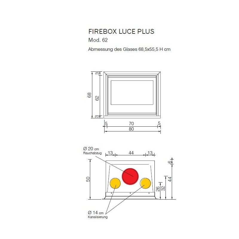 Kamineinsatz Edilkamin Firebox Luce Plus 62 - 9,6 kW