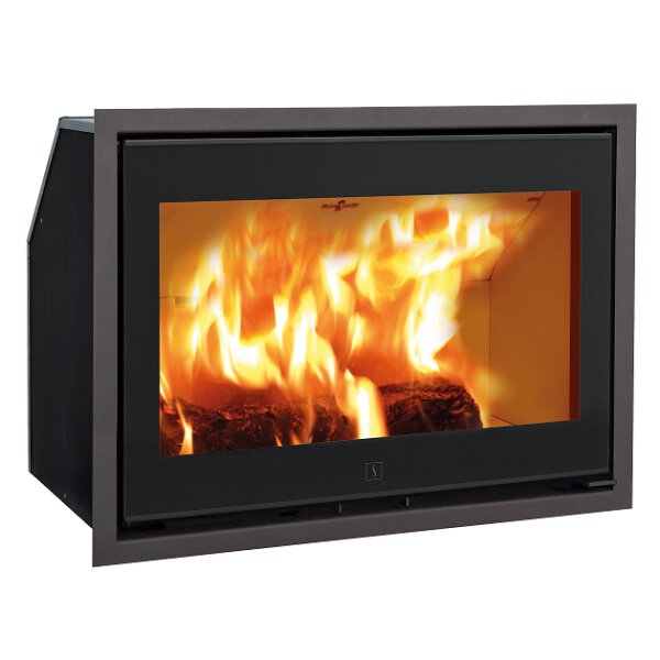 Kamineinsatz Scan 1004 BB schwarzes Glas / schwarze Kantenleiste - 8 kW