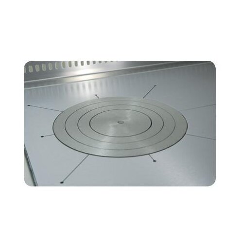 Tyrola Herdplatte aus Stahl - mit Gusseisenringen