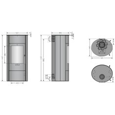 Kaminofen Oranier Polar W+ 2.0 - 6,5 kW