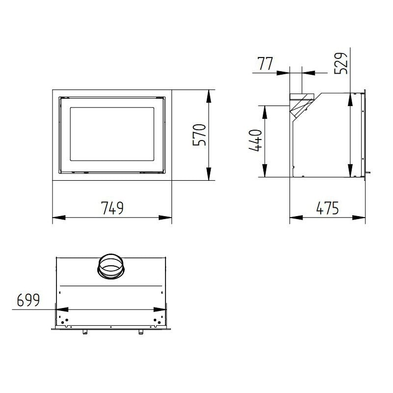 Kamineinsatz Jydepejsen Jydepejs H530 Modern - 8,5 kW