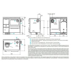 Zentralheizungsherd Rizzoli - Serie RTE mit Backofen - RTE 90 - Epoka - 22 kW