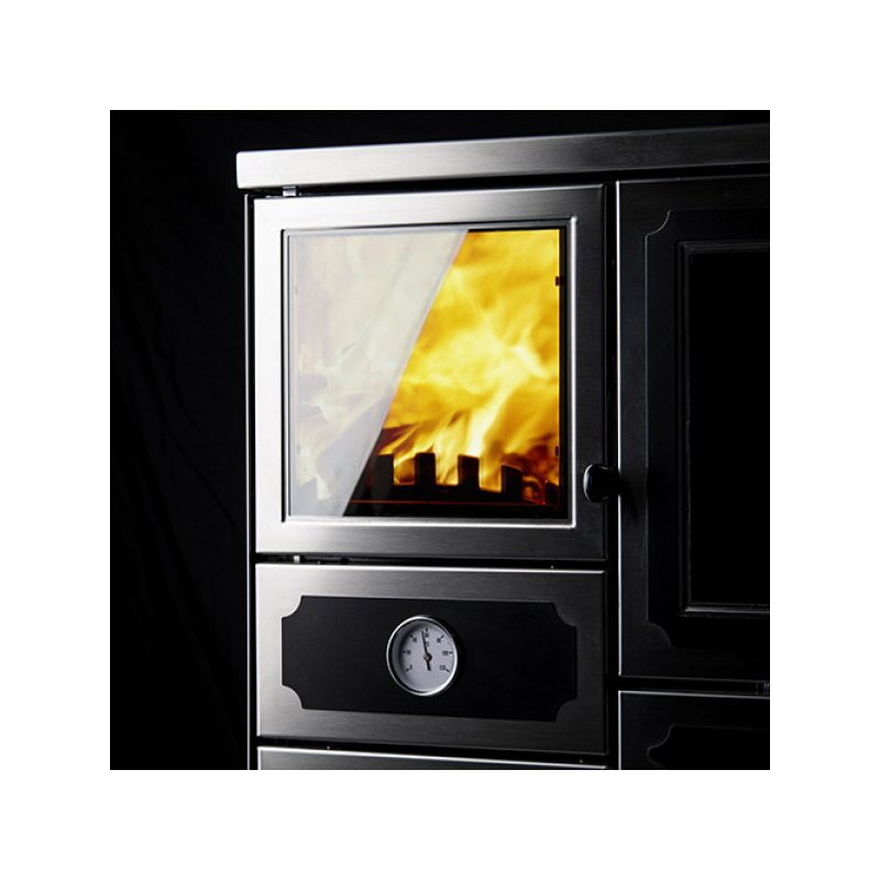 Zentralheizungsherd Rizzoli - Serie RTVE mit Backofen - RTVE 90 - Standard Edelstahl - 22  kW