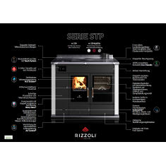 Zentralheizungsherd Rizzoli - Serie STP mit Backofen - Classica - 30 kW