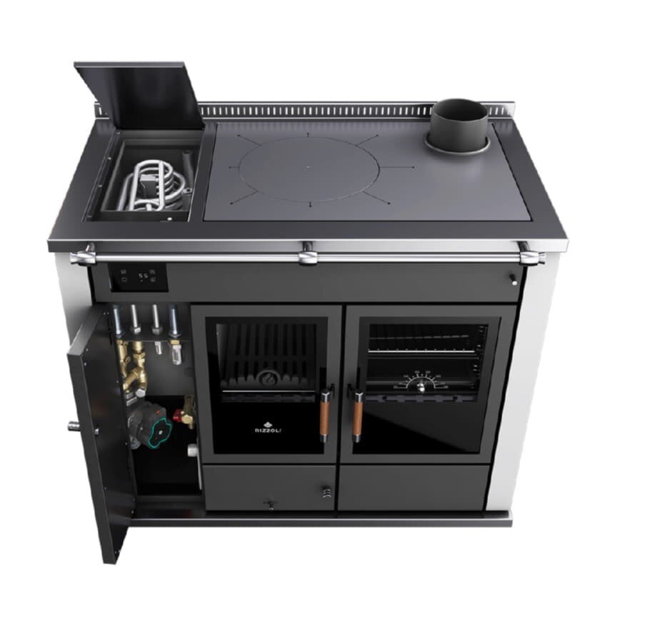 Zentralheizungsherd Rizzoli - Serie STP mit Backofen - Rustik - 30 kW