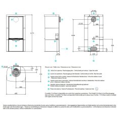 Kaminofen Rizzoli - Serie X Art - Basic - 7,7 kW - Keramikverkleidung