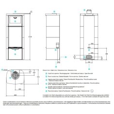 Kaminofen Rizzoli - Serie X Art - Chef - 7,7 kW - Keramikverkleidung