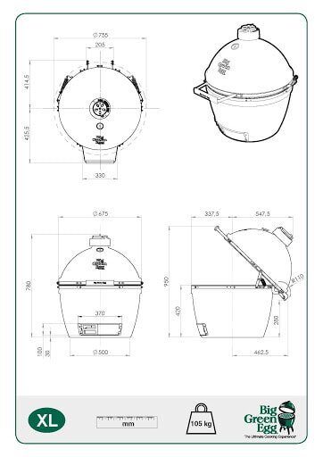 Keramikgrill Big Green Egg - XLarge Starter-Paket
