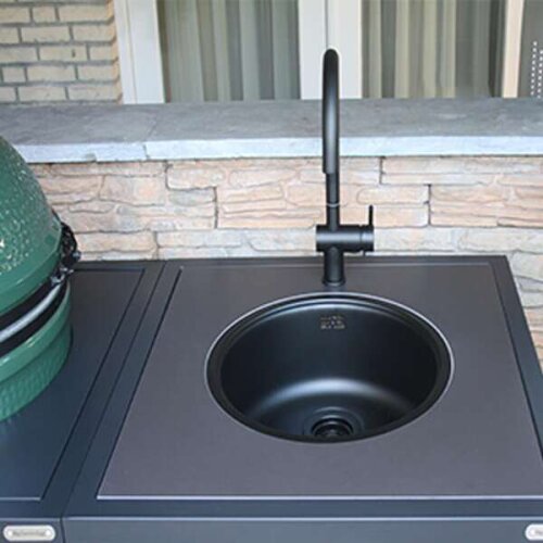 Big Green Egg - Arbeitsplatte mit Ausschnitt für...