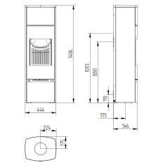 Kaminofen Jydepejsen Bella high - 5 kW