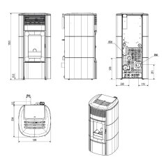 Pelletofen wassergeführt MCZ SUITE Hydromatic 24 R M2 (Anschluss hinten) - Maestro+ - 24 kW