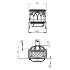 Kaminofen Gussofen Jotul F 400 ECO SD - 7 kW - schwarz lackiert (BP)