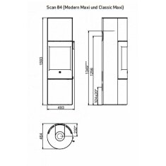 Kaminofen SCAN 84-4 Classic Maxi - 5 kW (RLU)