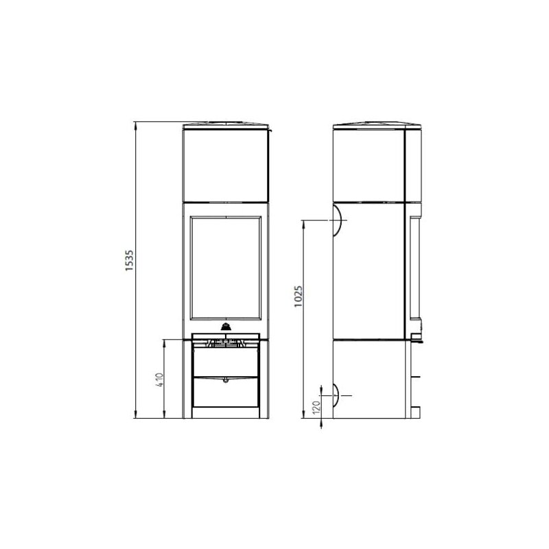 Kaminofen Gussofen Jotul F 368 V2 Advance High Top - 6 kW - schwarz lackiert (BP)