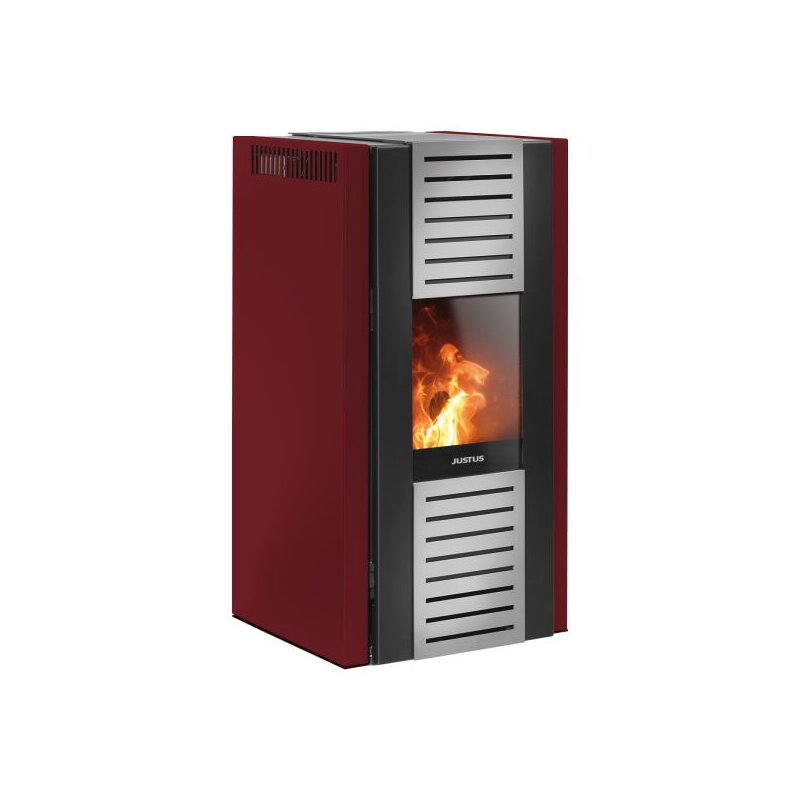 Bedienfeld von dem Pelletofen Justus Sirkos Aqua Stahl Schwarz - 9,2 kW, eckig