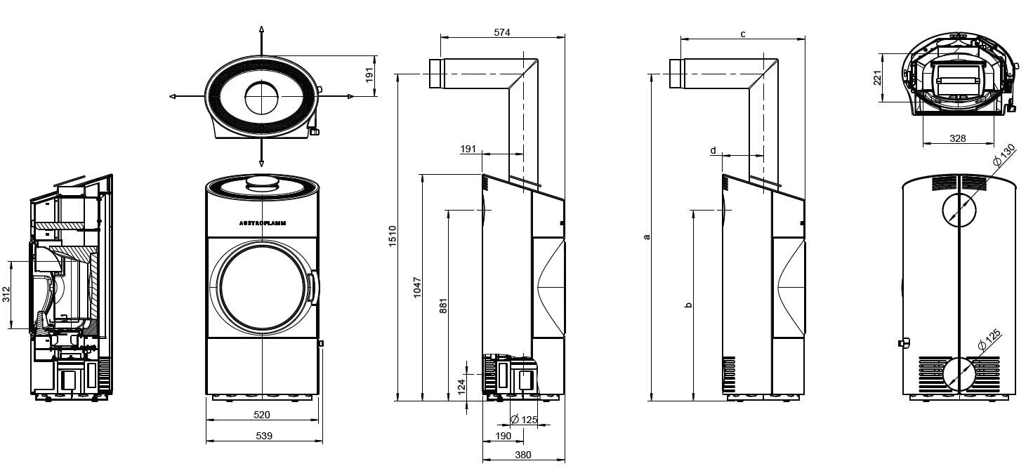 Kaminofen Austroflamm Clou Compact 2.0 - 6 kW