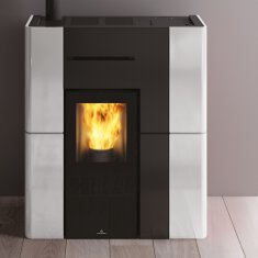 Edilkamin BLADE H 15 - Verkleidung Keramik Mattweiß