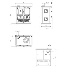 Küchenherd La Nordica Rosetta Sinistra BII - 7,2 kW...