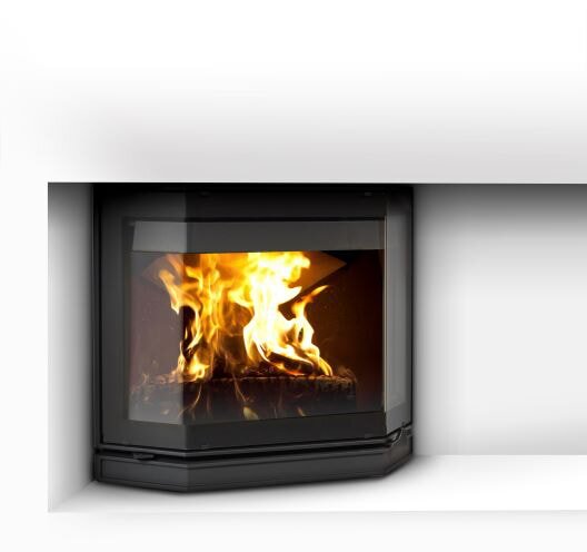 Kamineinsatz Guss Dovre Phönix 2 für T2000S - 9 kW - Schwarz lackiert
