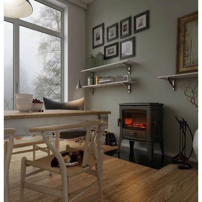 Kaminofen Gussofen Dovre Tai45WD - 9 kW - Schwarz - Bauart 1