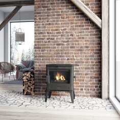 Kaminofen Gussofen Dovre Tai45WD - 9 kW - Schwarz - Bauart 1